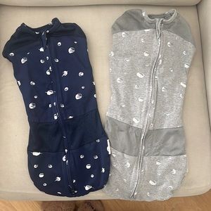 Happiest Baby Planet Sleepea Bundle: Size SM (Blue) + Med (Gray) 👶